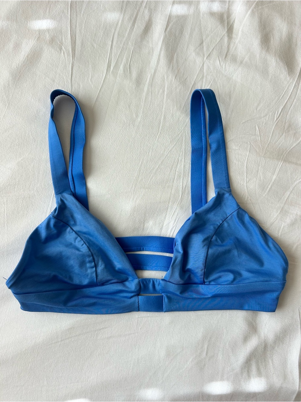 Vitamin A Blue Strappy Bikini Top Size L